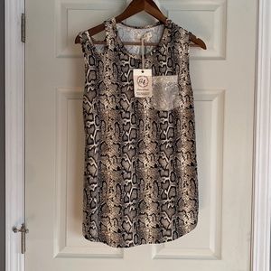 Boutique Snake Pattern tank top